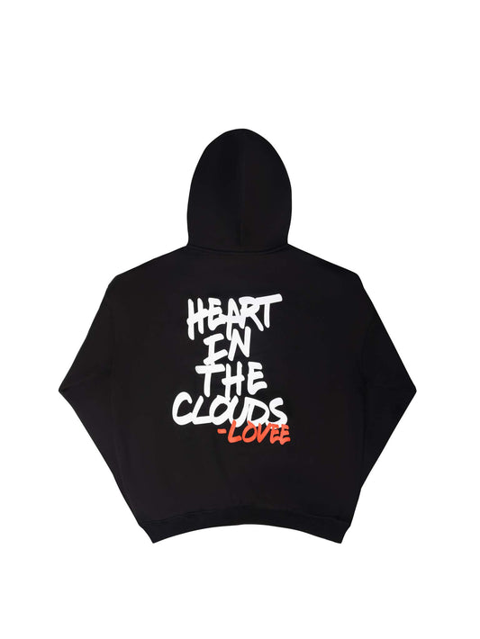 OG // HEART IN THE CLOUDS HOODIE // BLACK